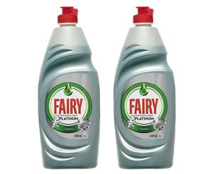 2 x Fairy Platinum Dishwashing Liquid Original 625mL