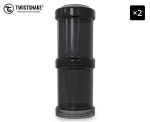 2 x Twistshake 2-Piece Baby Food Container - Black