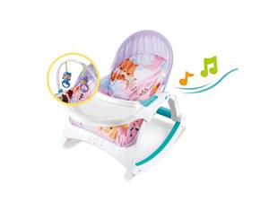 4 in 1 Baby Rocker Bouncer with Feeding Tray & Toy Bar & Vibration Music - Light Purple