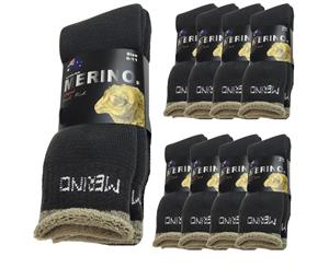 9 Pairs Merino Wool Men's Socks - Charcoal