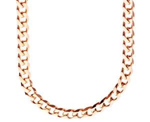 925 Sterling Silver Bling Chain - CURB 7.4mm rose gold