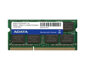ADATA 4GB DDR3-1600 SODIMM