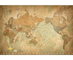 Antique Style World Map Canvas Print