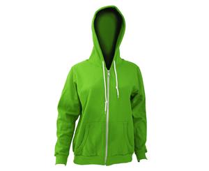Anvil Womens Full Zip Hooded Sweatshirt / Hoodie (Green Apple) - RW138