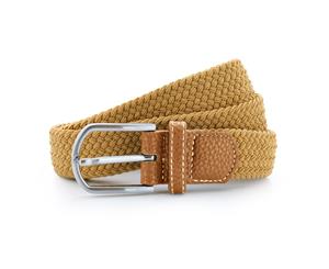 Asquith & Fox Mens Woven Braid Stretch Belt (Camel) - RW4913