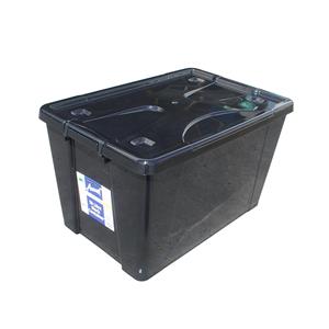 Award 50L Black Storage Container with Lid and Wheels