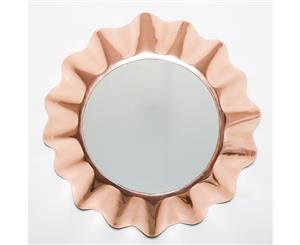 BOTTLE TOP Large 74cm Round Wall Mirror - Copper