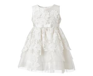Baby Girls Christening Lace Dress in White