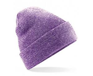 Beechfield Unisex Original Cuffed Beanie Winter Hat (Heather Purple) - PC2879