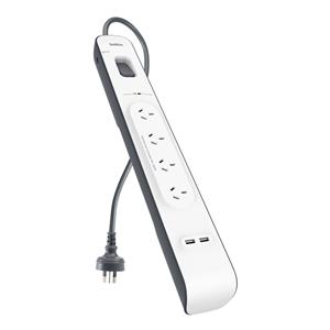 Belkin 4 Outlet 2 USB Surge Protector Powerboard