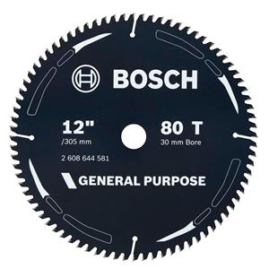 Bosch 305mm 80T TCT Circular Saw Blade for Wood Cutting - GENERAL PURPOSE