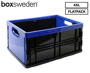 Boxsweden Collapsible Crate 45L - Blue