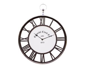 COLONIAL CLOCK CO Large 60cm Dark Wood Wall Clock