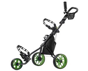 CaddyTek 11.5 v3 SuperLite Deluxe 3 Wheel Golf Buggy / Push Cart - Lime