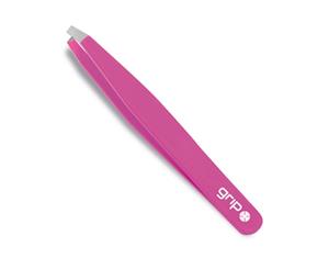 Caronlab Grip Professional Slanted Tweezer Bright Pink Hair Removal Tool