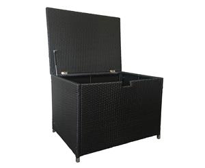 Charlie Outdoor Wicker Storage Box - Outdoor Furniture Accessories - Charcoal