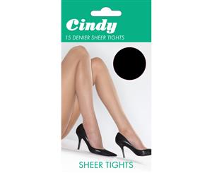 Cindy Womens/Ladies 15 Denier Sheer Tights (1 Pair) (Black) - LW111