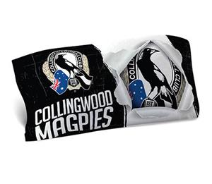 Collingwood Magpies AFL Team Logo Pillow Case Single Pillowslip