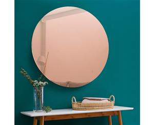 Cooper & Co. Issy Urban Round Frameless Wall Mirror Rose Gold 70 cm