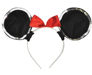 Deluxe Adult Mouse Ears Headband Women's Costume Accessory