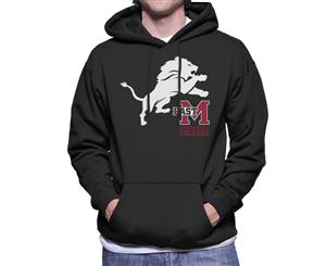 East Mississippi Community College Lion And Logo Men's Hooded Sweatshirt - Black