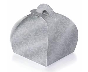 Eddingtons Silver Colour Rococo Design Cupcake Boxes Pack of 6
