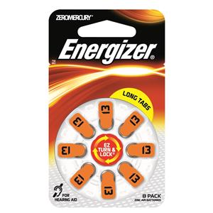 Energizer Hearing Aid Batteries Turn Size AZ13 - 8 Pack