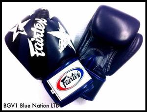FAIRTEX-Nation Print Boxing Gloves Muay Thai MMA(BGV1) - Blue