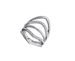 Fable Womens/Ladies 4 Band Fashion Ring (Silver) - JW843
