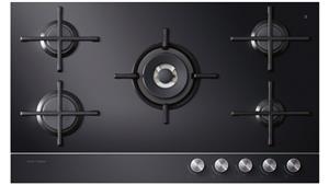Fisher & Paykel 900mm 5 Burner LPG Gas-on-Glass Cooktop