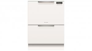 Fisher&Paykel Double Dishdrawer incl Sanitise ExtraDry & full flex racking - White