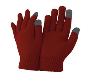 Floso Unisex Mens/Womens Iphone/Ipad Mobile Touch Screen Winter Magic Gloves (Oxblood) - GL193