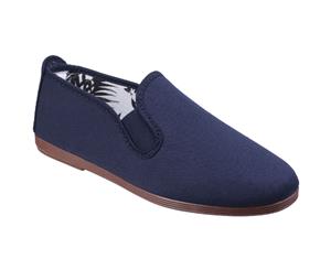 Flossy Girls Arnedo Slip On Cotton Canvas Casual Summer Pumps Shoes - Navy