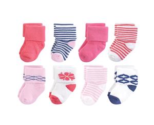 Flowers Organic Cotton Terry Winter Baby Socks 0-6 Mths By Touched By Nature