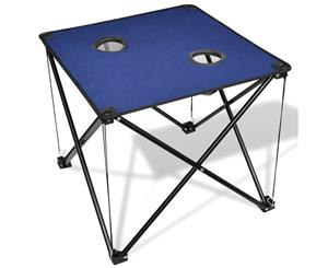 Folding Foldable Camping Table Hiking Picnic Beach Garden Outdoor Blue