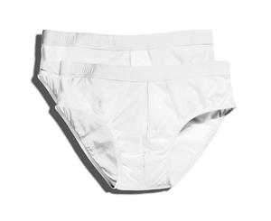 Fruit Of The Loom Mens Classic Sport Briefs (Pack Of 2) (White) - RW3157