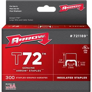 Genuine Arrow T72 9x15mm Insulated Staples - 300 Pack