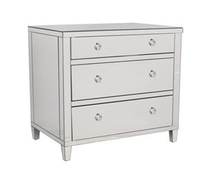 Glamour Mirrored 3 Drawer Chest