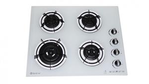 Goldline 600mm GL704 4 Zone Natural Gas Glass Cooktop - White