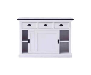 Halifax Contrast Buffet - White with Black Top