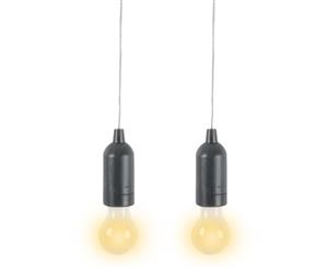 Home Living Pull Cord Lamp 2-Pack - Grey
