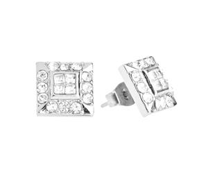 Iced Out Bling Earrings Box - HOT SQUARE silver - Silver