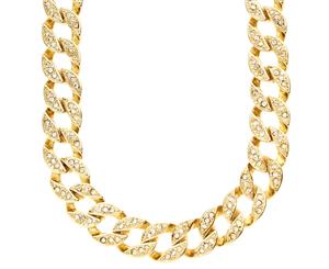 Iced Out Bling Hip Hop ZIRKONIA CUBAN CURB Chain - 15mm gold