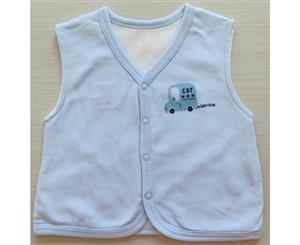 Idilbaby - Boy- Baby - Little Angel - Blue - Reversible Sleeveless Vest