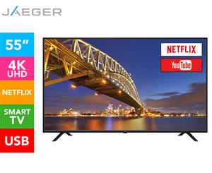 JAEGER 55" 4K Ultra HD LED Smart TV w/ Netflix & YouTube