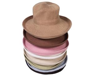 Jacaru 1506 Knitted Bucket Hat - Large Brim Summer Lovin - Brown