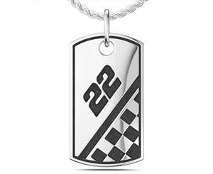 Joey Logano Pendant Necklace For Men In Sterling Silver Design by BIXLER - Sterling Silver