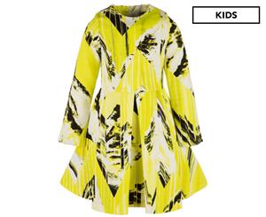 KENZO Girls' Printed Skater Dress - Bright Yellow