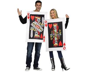 King & Queen of Hearts Playing Card Couple Costume