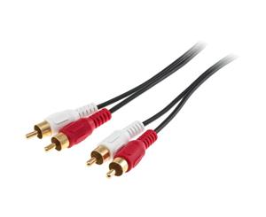 LA3038 Pro2 20M 2X RCA Plug To 2X RCA Plug Lead Gold Plated Plugs 20M 2X RCA PLUG TO 2X RCA